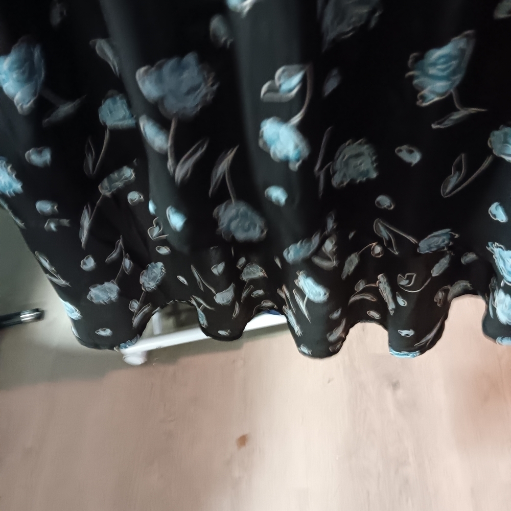 Torrid Floral Black and Blue Dress - Picture 5 of 8
